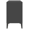 TV-taso metallijaloilla harmaa 69,5x30x50 cm