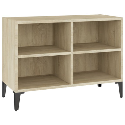 TV-taso metallijaloilla Sonoma-tammi 69,5x30x50 cm