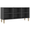 TV-taso täyspuiset jalat harmaa 103,5x30x50 cm