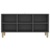 TV-taso täyspuiset jalat harmaa 103,5x30x50 cm