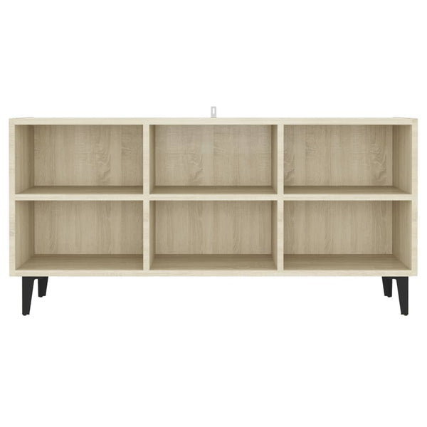TV-taso metallijalat Sonoma-tammi 103,5x30x50 cm