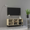 TV-taso metallijalat Sonoma-tammi 103,5x30x50 cm