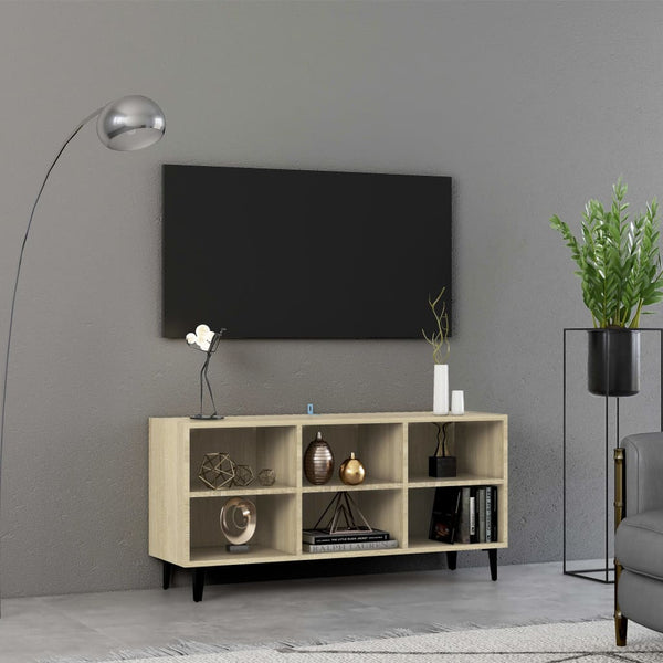 TV-taso metallijalat Sonoma-tammi 103,5x30x50 cm