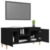 TV-taso täyspuiset jalat musta 103,5x35x50 cm