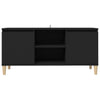Musta tv-taso täyspuiset jalat Rodeliu 103,5x35x50cm