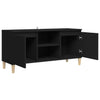 TV-taso täyspuiset jalat musta 103,5x35x50 cm