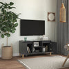 TV-taso täyspuiset jalat harmaa 103,5x35x50 cm
