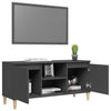 TV-taso täyspuiset jalat harmaa 103,5x35x50 cm