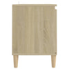 TV-taso täyspuiset jalat Sonoma-tammi 103,5x35x50 cm