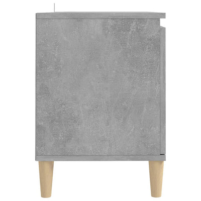 TV-taso täyspuiset jalat betoninharmaa 103,5x30x50 cm