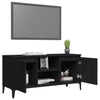 TV-taso metallijaloilla musta 103,5x35x50 cm