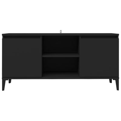 TV-taso metallijaloilla musta 103,5x35x50 cm