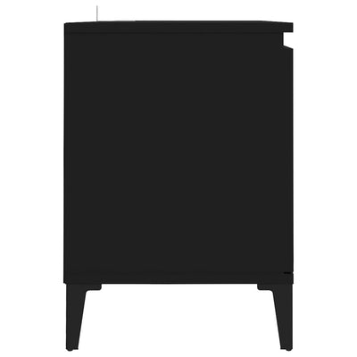 TV-taso metallijaloilla musta 103,5x35x50 cm