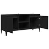 TV-taso metallijaloilla musta 103,5x35x50 cm