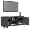 TV-taso metallijaloilla harmaa 103,5x35x50 cm