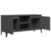 TV-taso metallijaloilla harmaa 103,5x35x50 cm