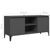 TV-taso metallijaloilla harmaa 103,5x35x50 cm