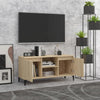 TV-taso metallijaloilla Sonoma-tammi 103,5x35x50 cm