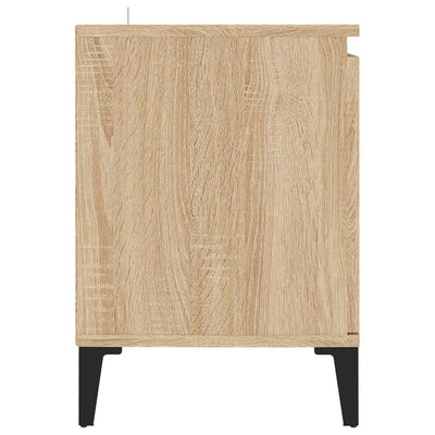 TV-taso metallijaloilla Sonoma-tammi 103,5x35x50 cm