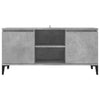 TV-taso metallijaloilla betoninharmaa 103,5x35x50 cm