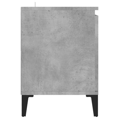 TV-taso metallijaloilla betoninharmaa 103,5x35x50 cm