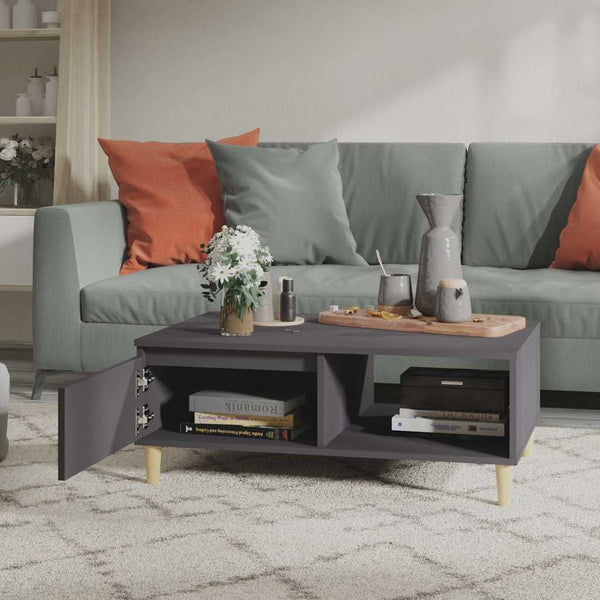 Sohvapöytä harmaa 90x60x35 cm lastulevy