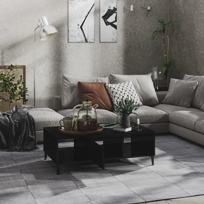 Musta sohvapöytä Arcadie 103,5x60x35cm (korkeakiilto, puinen)