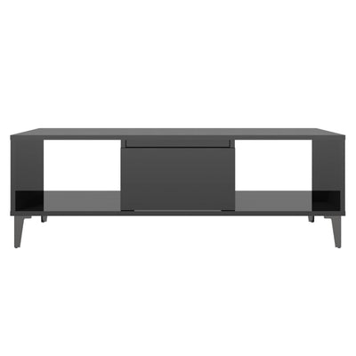 Musta sohvapöytä Arcadie 103,5x60x35cm (korkeakiilto, puinen)