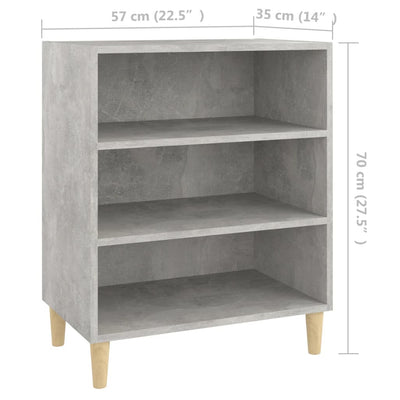 Senkki betoninharmaa 57x35x70 cm tekninen puu