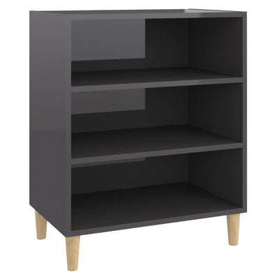Senkki korkeakiilto harmaa 57x35x70 cm tekninen puu