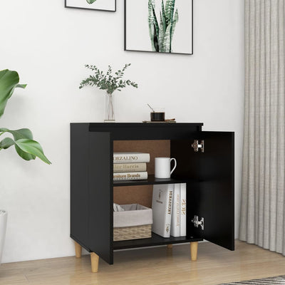 Senkki täyspuujalat musta 60x35x70 cm tekninen puu