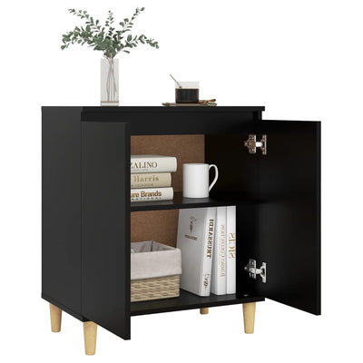 Senkki täyspuujalat musta 60x35x70 cm tekninen puu