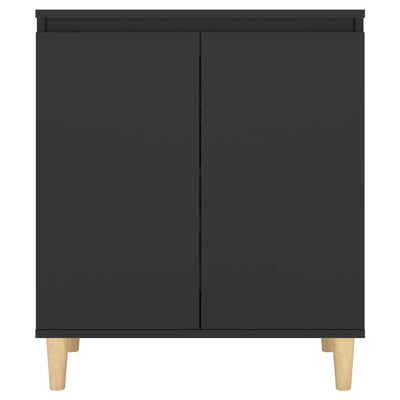 Senkki täyspuujalat musta 60x35x70 cm tekninen puu
