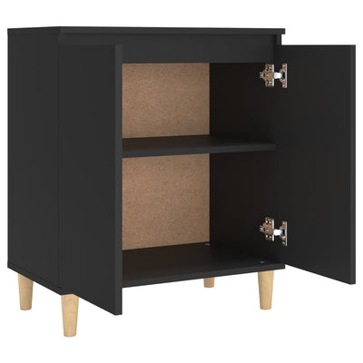 Senkki täyspuujalat musta 60x35x70 cm tekninen puu