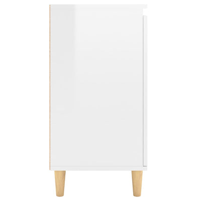 Senkki täyspuujalat korkeakiilto valk. 60x35x70 cm tekninen puu