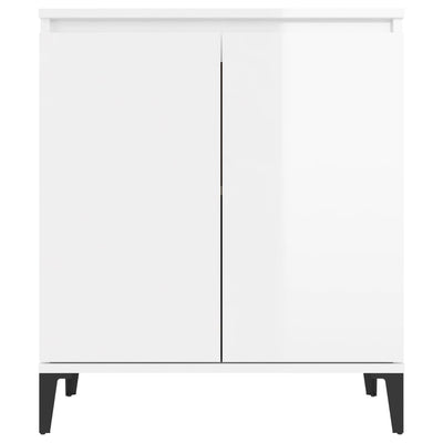 Valkoinen senkki Ponpei 60x35x70cm (korkeakiilto, puinen)