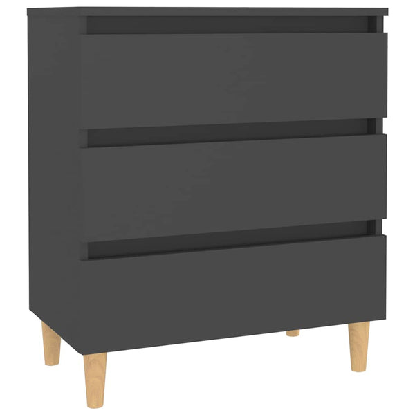 Senkki harmaa 60x35x69 cm teknisestä puusta