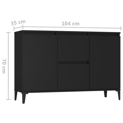 Senkki musta 104x35x70 cm tekninen puu