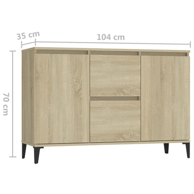 Senkki Sonoma-tammi 104x35x70 cm tekninen puu