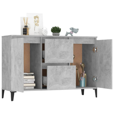 Senkki betoninharmaa 104x35x70 cm tekninen puu