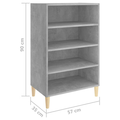 Senkki betoninharmaa 57x35x90 cm tekninen puu
