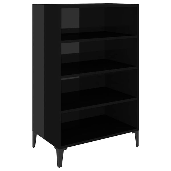 Senkki korkeakiilto musta 57x35x90 cm tekninen puu