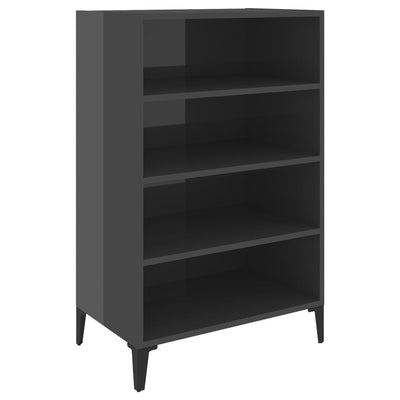Senkki korkeakiilto harmaa 57x35x90 cm tekninen puu
