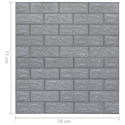 3D Tapetti tiilet itsekiinnittyvä 20 kpl antrasiitti