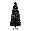 Musta joulukuusi led-lumihiutaleilla Hriminiuc 240cm (kuituoptiikka)