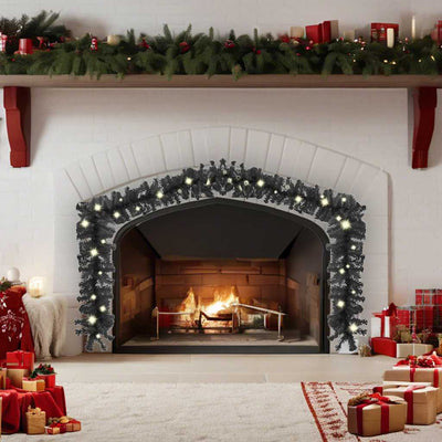 Musta jouluköynnös led-valoilla Altamirano 20 m