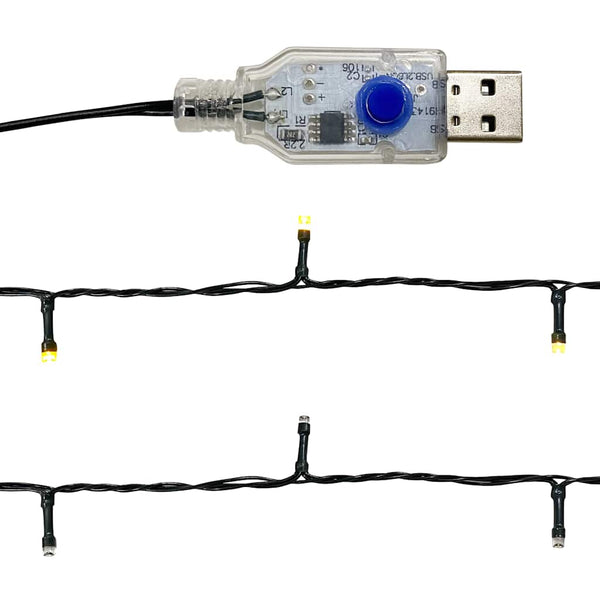 Jouluköynnös LED-valoilla 5 m hopea