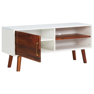 TV-taso 110x35x50 cm täysi akaasiapuu ja MDF