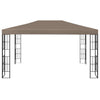 Huvimaja LED-valonauhoilla 4x3 m ruskeanharmaa