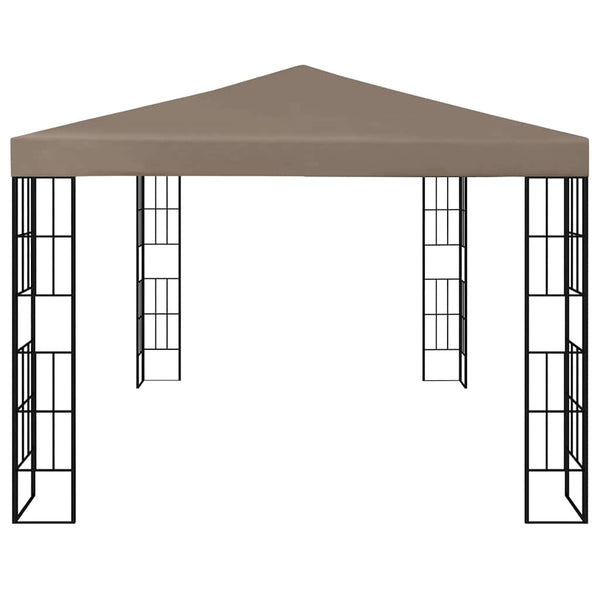 Huvimaja LED-valonauhoilla 4x3 m ruskeanharmaa